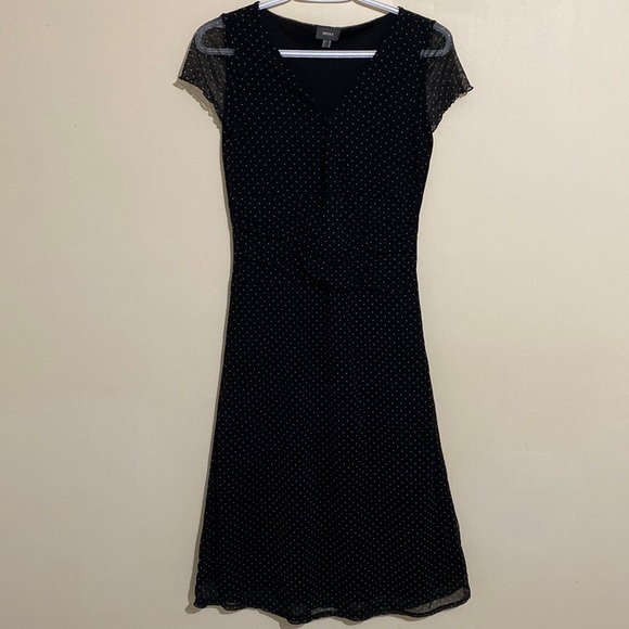 Mexx Black & White Polka Dot Midi  Dress size M - Picture 3 of 12